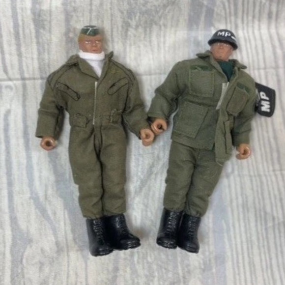 Vintage 2 action figure G.I. Joe soldiers of the World war army military green - Picture 14 of 15